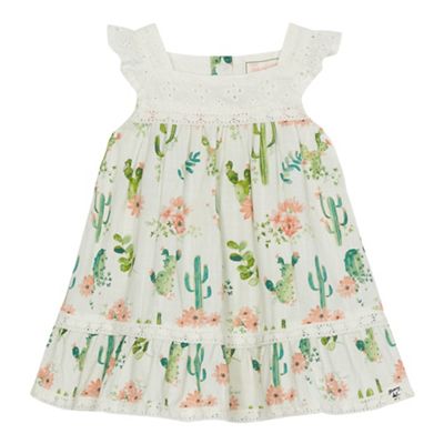 Baby girls' cream cactus print dress